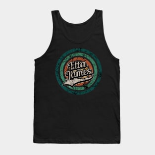 Etta James // Retro Circle Crack Vintage Tank Top